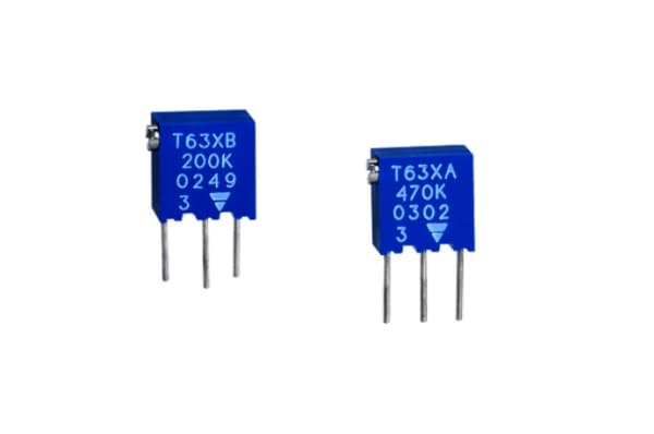 Vishay T63YB105KT20 Spindeltrimmer 12-trins Lineær 0,25 W 1 MΩ 4320 ° 1 stk