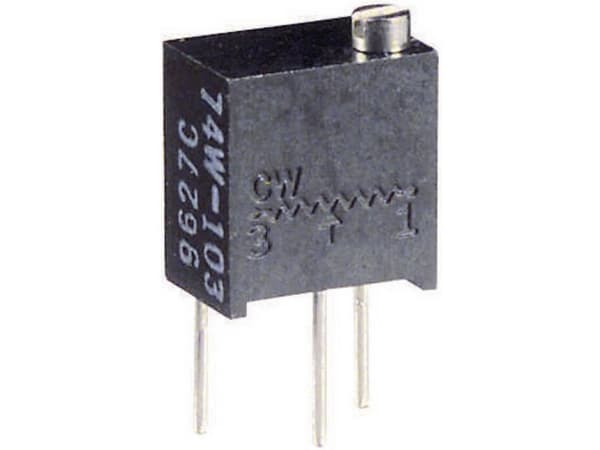 Vishay T63YB501KT20, Konform beleggstynner, Blå, Metall, Rett, Hankjønn, 250 V