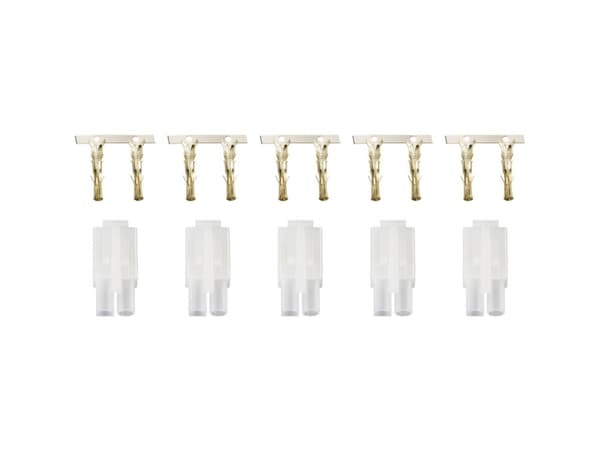 Modelcraft 208290 Batteribøsning Tamiya forgyldt 1 Set