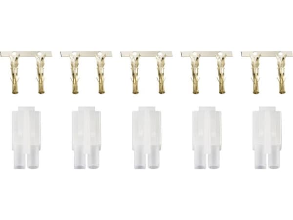 Modelcraft 208290 Batteribøsning Tamiya forgyldt 1 Set