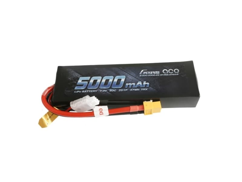Gens ace B-50C-5000-2S1P-TRX-XT60-P, Batteri, Svart
