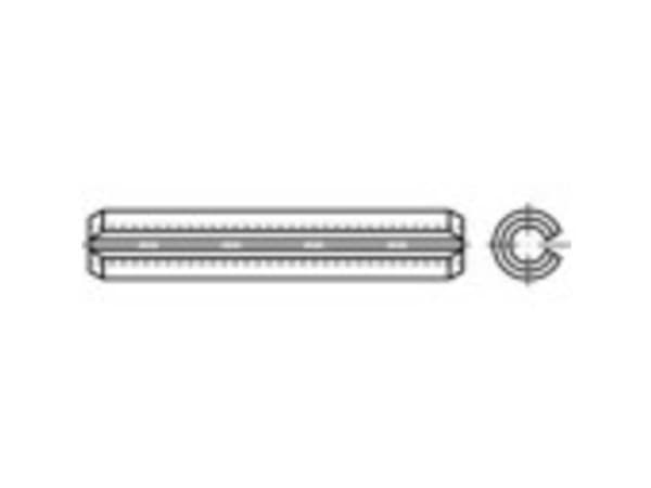 TOOLCRAFT C137030 Rørstifter (Ø x L) 18 mm x 55 mm Fjederstål 25 stk