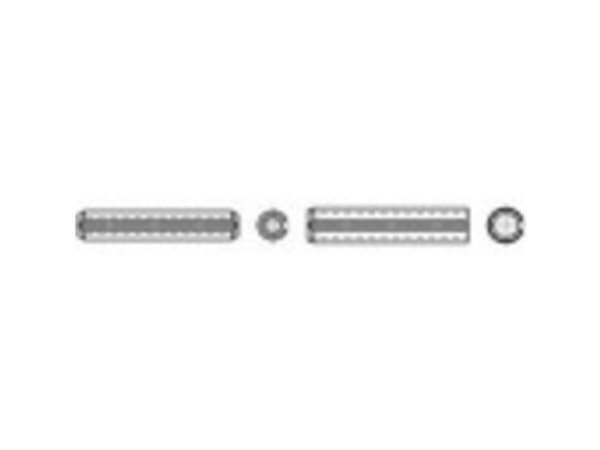 TOOLCRAFT C140322 Rørstifter (Ø x L) 6 mm x 12 mm Fjederstål 100 stk