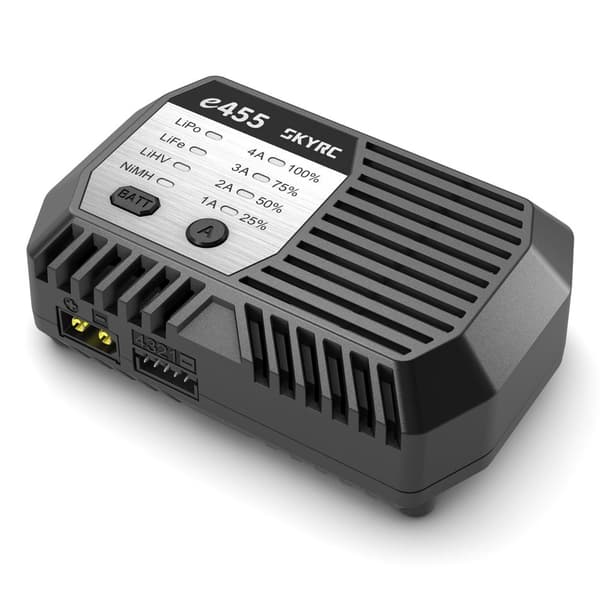 SkyRc E455 LiPo / Life / NiMh Oplader 2-4S 50W 220 Sort
