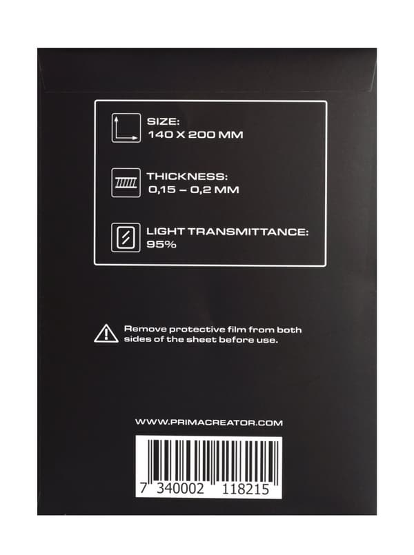 PrimaFEP Film Sheets for 3D Printers140x200 5pack