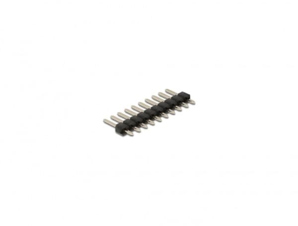 Delock - Pin header (10-pin, pitch 2.54 mm) - svart (en pakke 5)