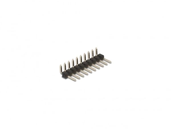 Delock - Pin header (10-pin, pitch 2.54 mm) - svart (paket om 5)