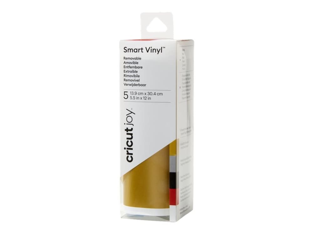Cricut Joy Smart Vinyl Elegance Sampler - Hantverksmaterial - 13.9 x 30.4 cm - 5 ark - svart, vit, silver, guld, purpurröd - icke-permanent - vinyl -