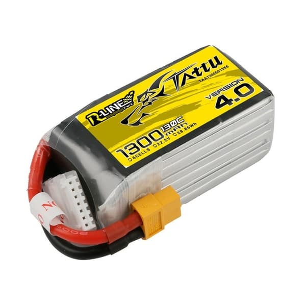 6s 1300mAh -130C- Gens Ace Tattu R-Line 4.0 XT60