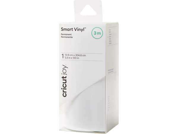 Cricut Joy Smart Vinyl - Hantverksmaterial - 13.9 x 304.8 cm - vit - permanent - vinyl