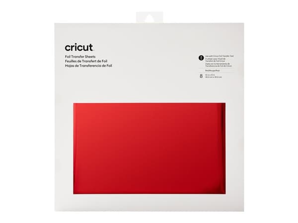 Cricut - Foliosiirtoarkki - 30,5 x 30,5 cm - 8 arkkia - punainen
