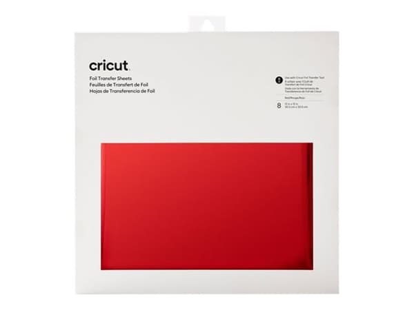 Cricut - Foliosiirtoarkki - 30,5 x 30,5 cm - 8 arkkia - punainen