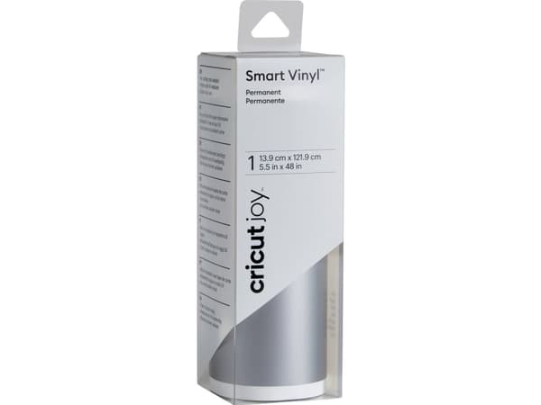 Cricut Joy Smart Vinyl - Hantverksmaterial - 13.9 x 121.9 cm - silver - permanent - vinyl - för P/N: 2007992