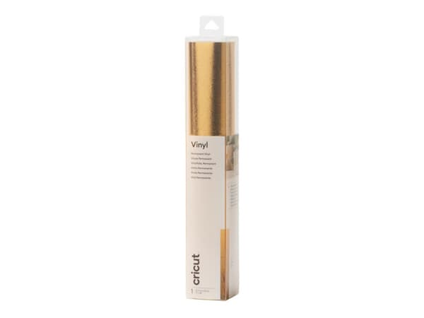 Cricut Premium Vinyl - Hantverksmaterial - 30.5 x 122 cm - guld-metallic - permanent - vinyl