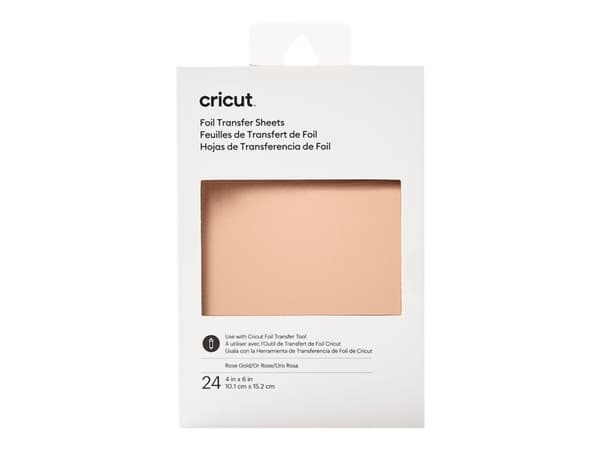 Cricut - Foil transfer sheet - 10.1 x 15.2 cm - 24 ark - guldrosa