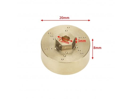 HobbyDetails 4 mm messinghjul modvægte SCX24