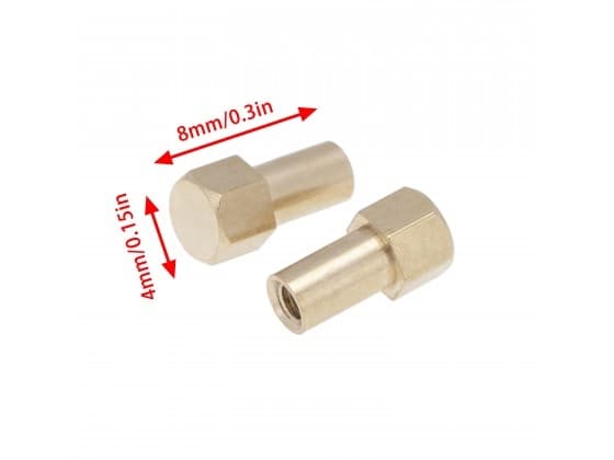 HobbyDetails 4 mm Messinghjul Hex Adapter SCX24