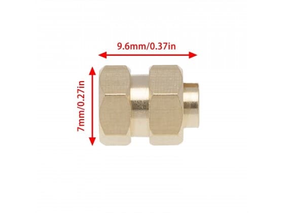HobbyDetails 4 mm Messinghjul Hex Adapter SCX24