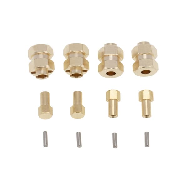 HobbyDetails 4 mm Messinghjul Hex Adapter SCX24