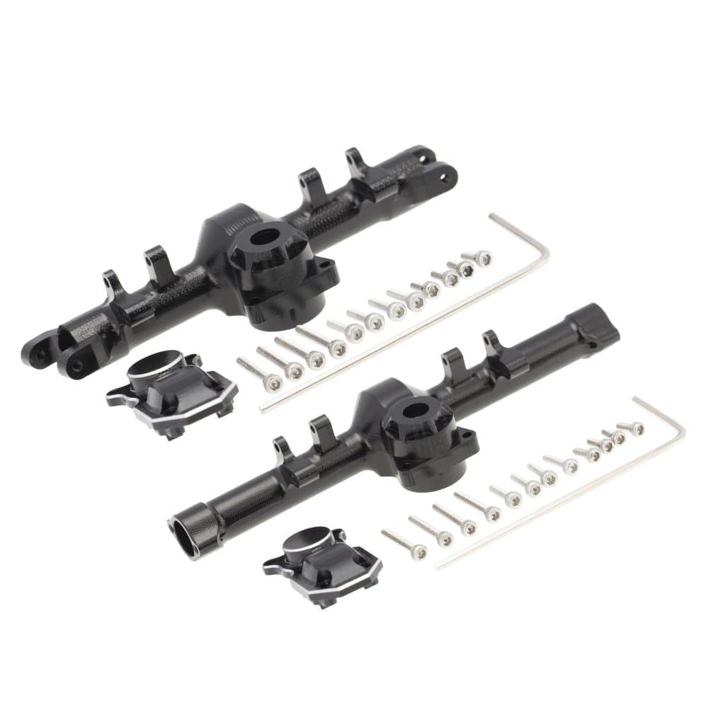HobbyDetails Alu F / R Axelhus med lock SCX24