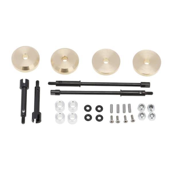 HobbyDetails 4mm Brass Wheel Counterweight SCX24