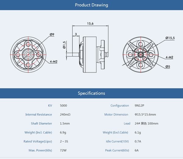 T-Motor F1204 5000KV