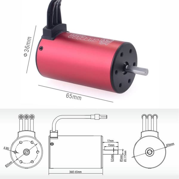 Surpass Hobby Combo  80A ESC m / 3665 4200KV BL WP
