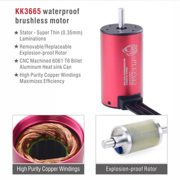 Surpass Hobby Combo  80A ESC m / 3665 4200KV BL WP