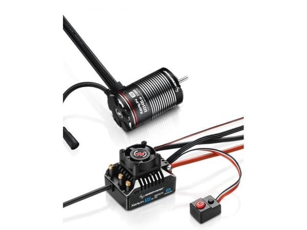 Hobbywing XERUN AXE 540L R2, ESC + motorsett, Sort, Rød