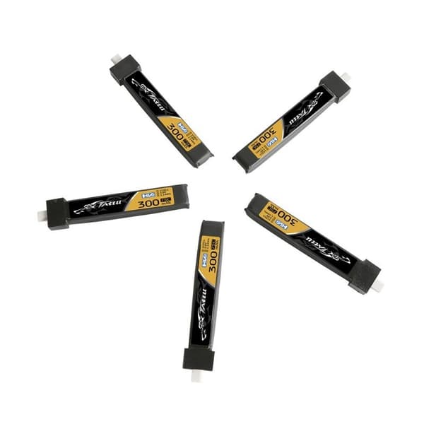 1s   300mAh - 75C - Gens Ace TattuHV BT2.0 5-pakke
