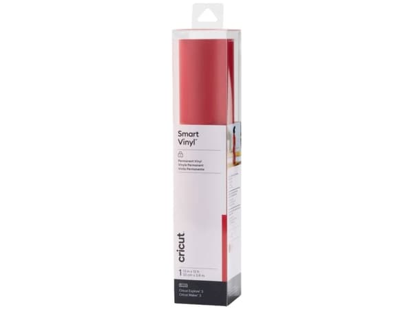 Cricut Smart Vinyl - Hantverksmaterial - 33 cm x 3.6 m - röd - permanent - vinyl