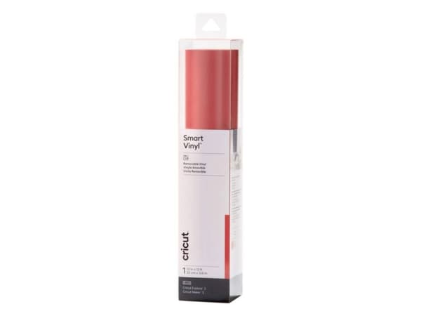Cricut Smart Vinyl - Hantverksmaterial - 33 cm x 3.6 m - röd - icke-permanent - vinyl