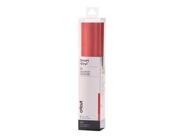 Cricut Smart Vinyl - Hantverksmaterial - 33 cm x 3.6 m - röd - icke-permanent - vinyl