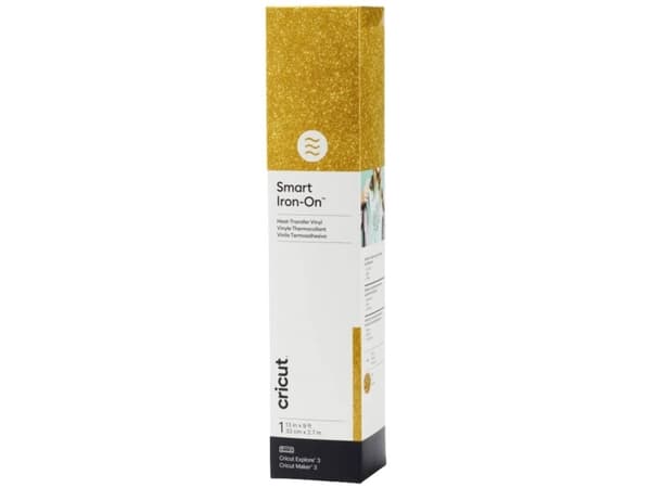 Cricut Smart Iron-On - Hantverksmaterial - 33 cm x 2.7 m - guld - vinyl