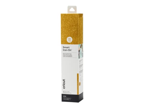 Cricut Smart Iron-On - Hantverksmaterial - 33 cm x 2.7 m - guld - vinyl