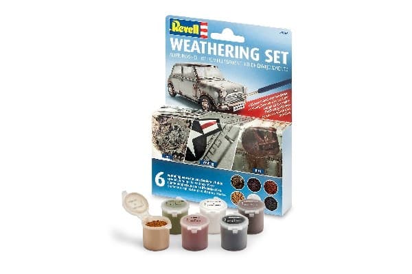 Weathering Set (6 Pigments) Sort, Brun, Grønn, Rød, Hvit, Gult