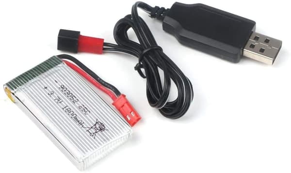 JJRC 1-delt quadcopterbatteri 3.7V 1800mAh 25C med JST-stik og USB til H11D H11C HQ898B - Tilbehør til fjernstyret legetøj Li-PO batteri