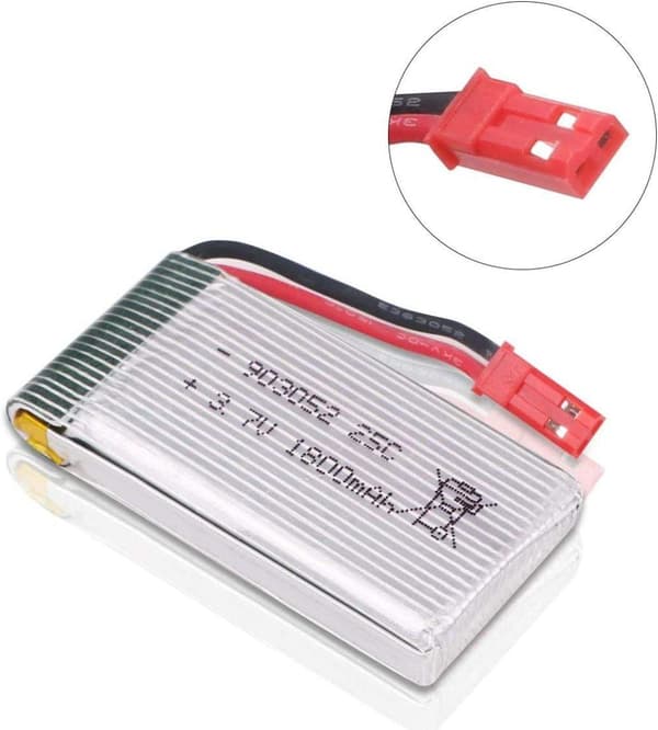 JJRC 1-delt quadcopterbatteri 3.7V 1800mAh 25C med JST-stik og USB til H11D H11C HQ898B - Tilbehør til fjernstyret legetøj Li-PO batteri