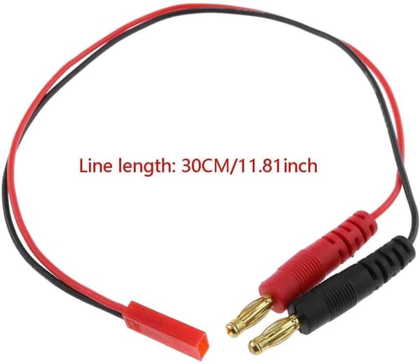 1 stk 4.0mm han bly til JST 20AWG 30cm 11.8 lipo dele til RC - tilbehør til fjernbetjening legetøj bananstik stik