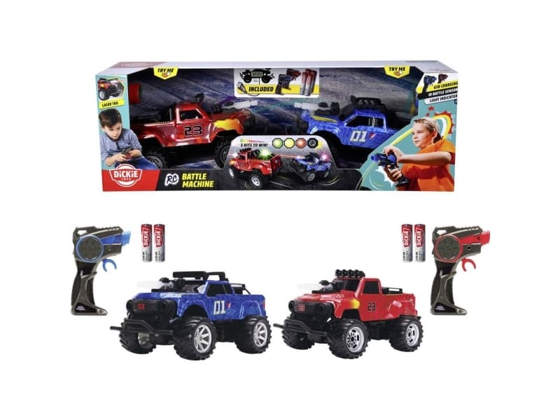 Dickie Toys Rc Battle Machine Twin Pack 1:16, 201109001, Red/Blue