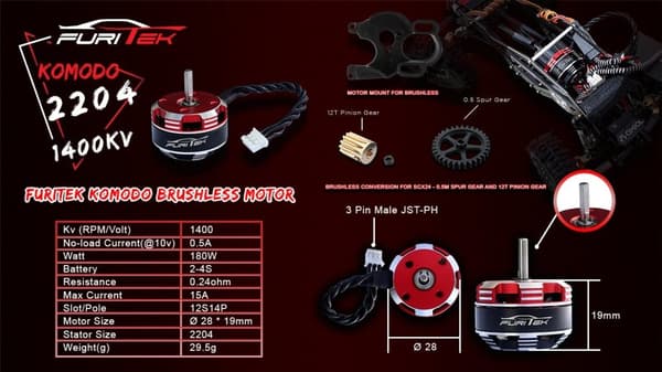 Furitek Brushless Conversion Kit komplet SCX24