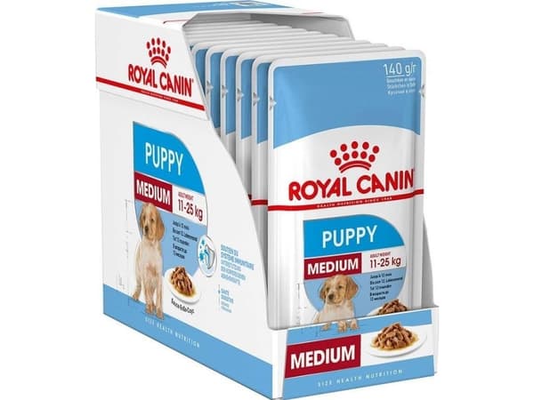 ROYAL CANIN SHN Medium Puppy in sauce - märkäruoka pennuille - 10x140g