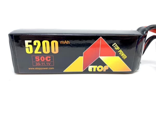 3s  5200mAh - 50C - Etop LiPo EC5