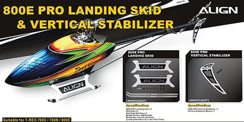 H80T014XXT 800E PRO Vertical Stabilizer-White