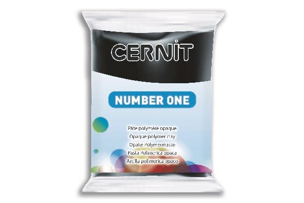 Cernit Number One - Ler till modellering - 56 g - sort