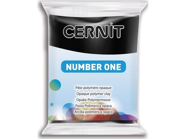 Cernit Number One - Ler till modellering - 56 g - sort