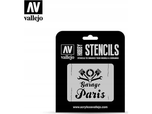 Vallejo Vallejo: Stencils - Vintage Garage Sign