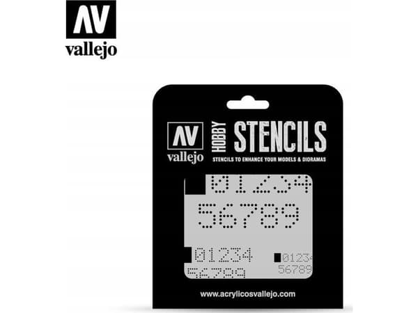 Vallejo Vallejo: Stencils - Digital Numbers