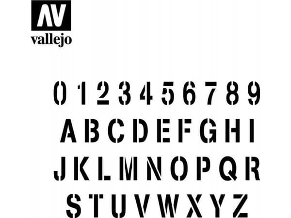 Vallejo Vallejo: Stencils - Stamp Font