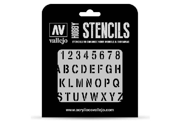 Vallejo Vallejo: Stencils - Stamp Font